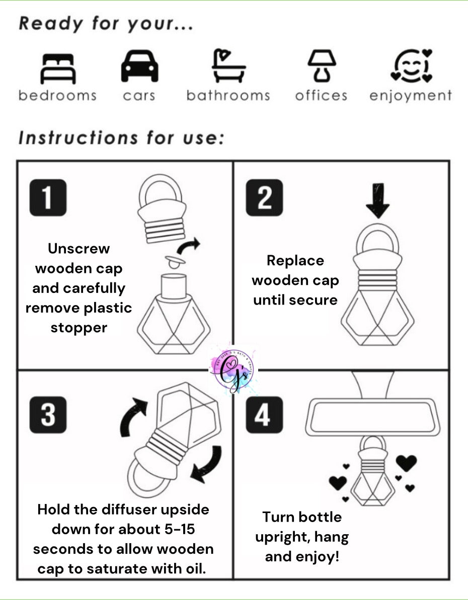 Lavender Chamomile Car Diffuser Starter Kit