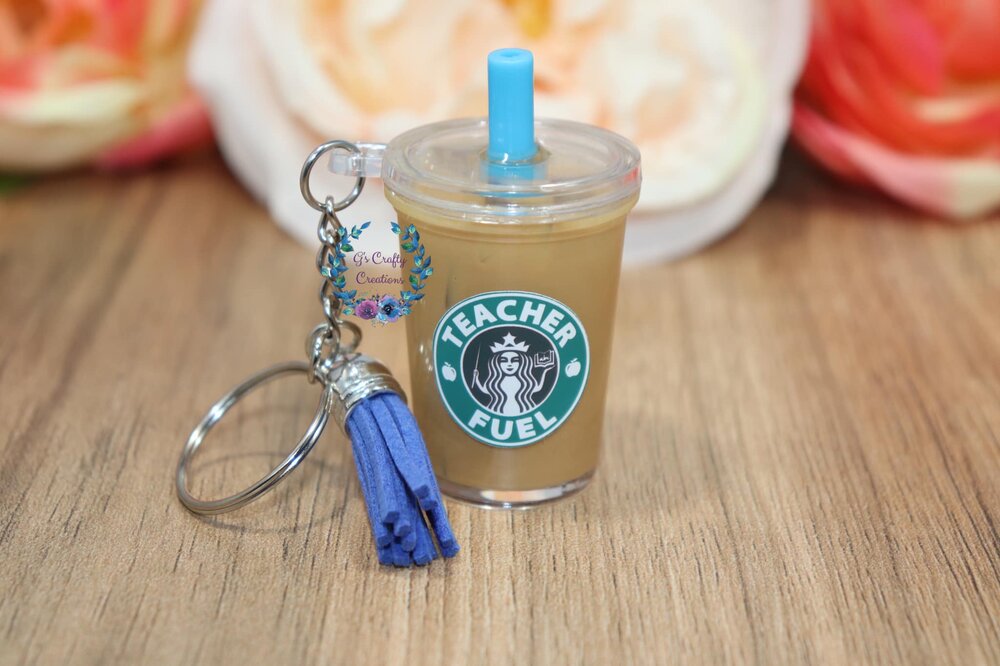 Teacher Fuel Starbucks Keychain