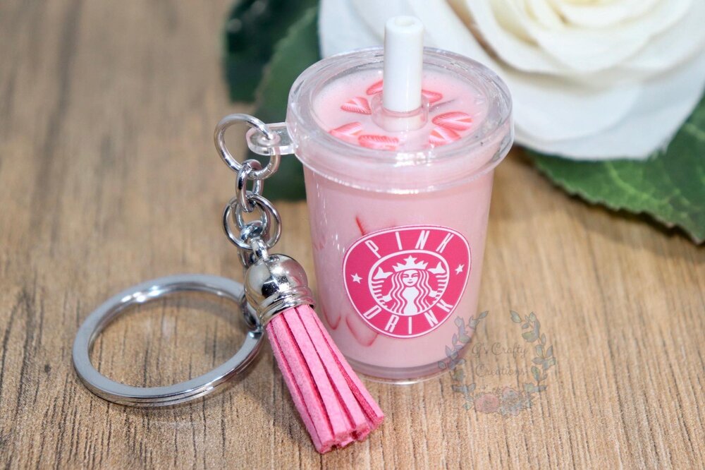 Pink Drink Keychain