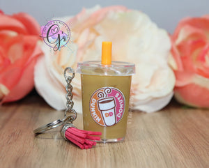 Dunkin Drink Keychain