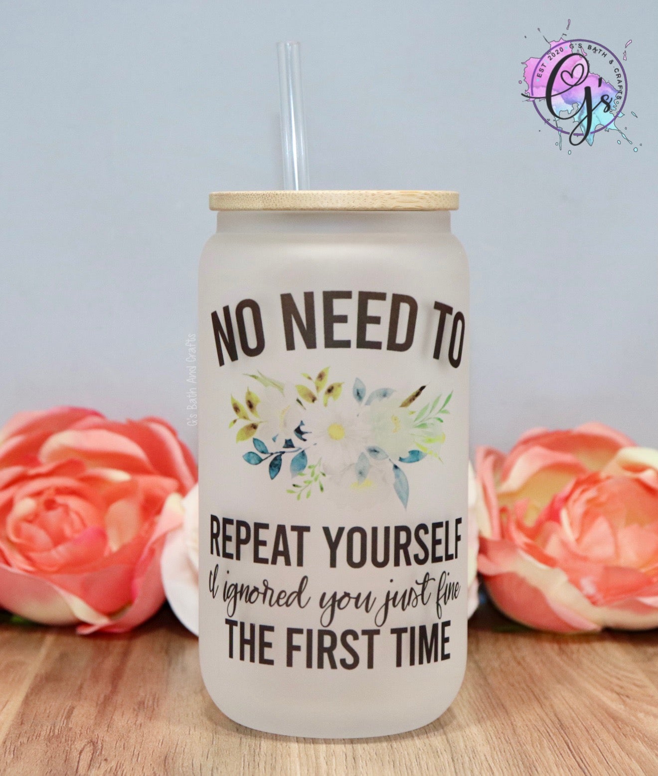No Need Repeat Glass Cup